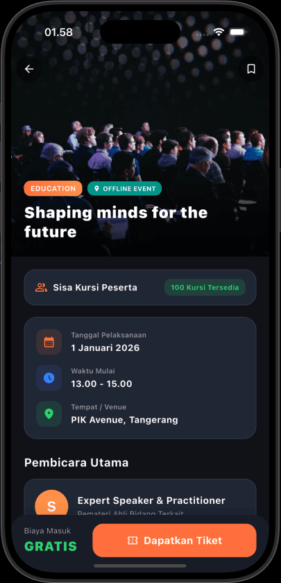 EventKu (Event Booking & QR Ticket) screenshot right